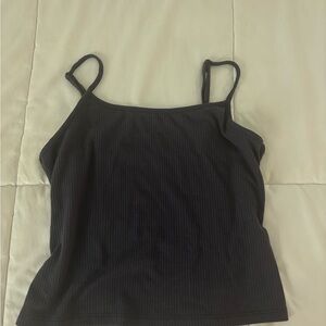 American Eagle Outfitters Charcoal Ribbed Camisole